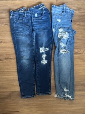 Women’s American Eagle Outfitters Dark Blue Denim Jeans Set